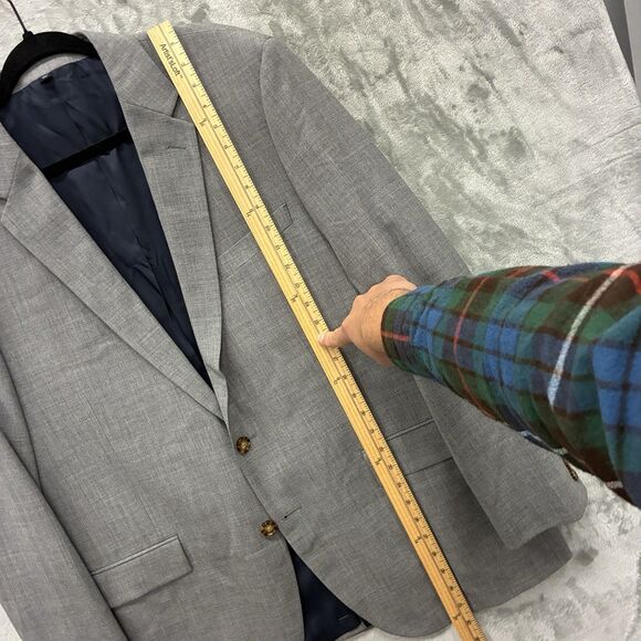 J Crew 46R Thompson 100% Wool Blazer Jacket Sport Suit Coat Gray Academic NEW - Picture 2 of 9